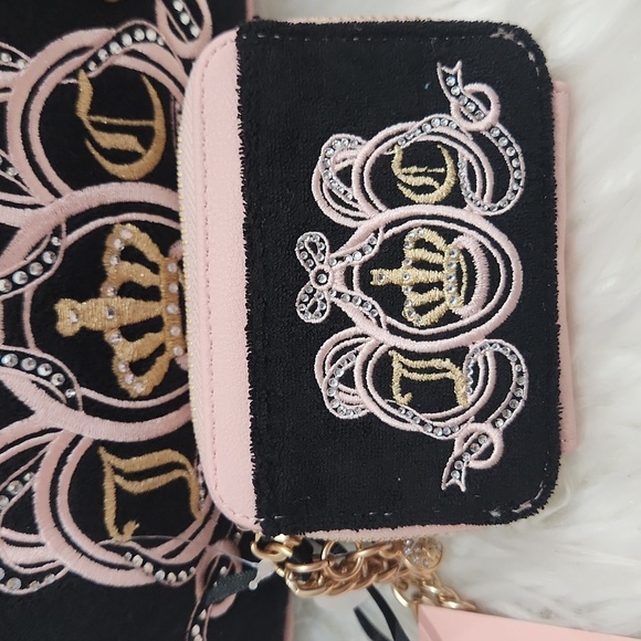 🔹Host Pick 🔹Juicy Couture Exclusive Liquorice/pink  Lovers Club Bag Wallet Set - Picture 12 of 14